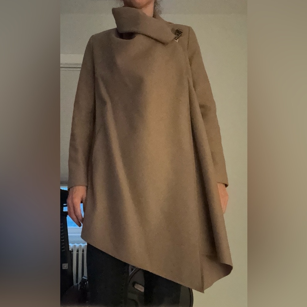 ALL SAINTS CITY MONUMENT COAT TAUPE US 4 UK 8